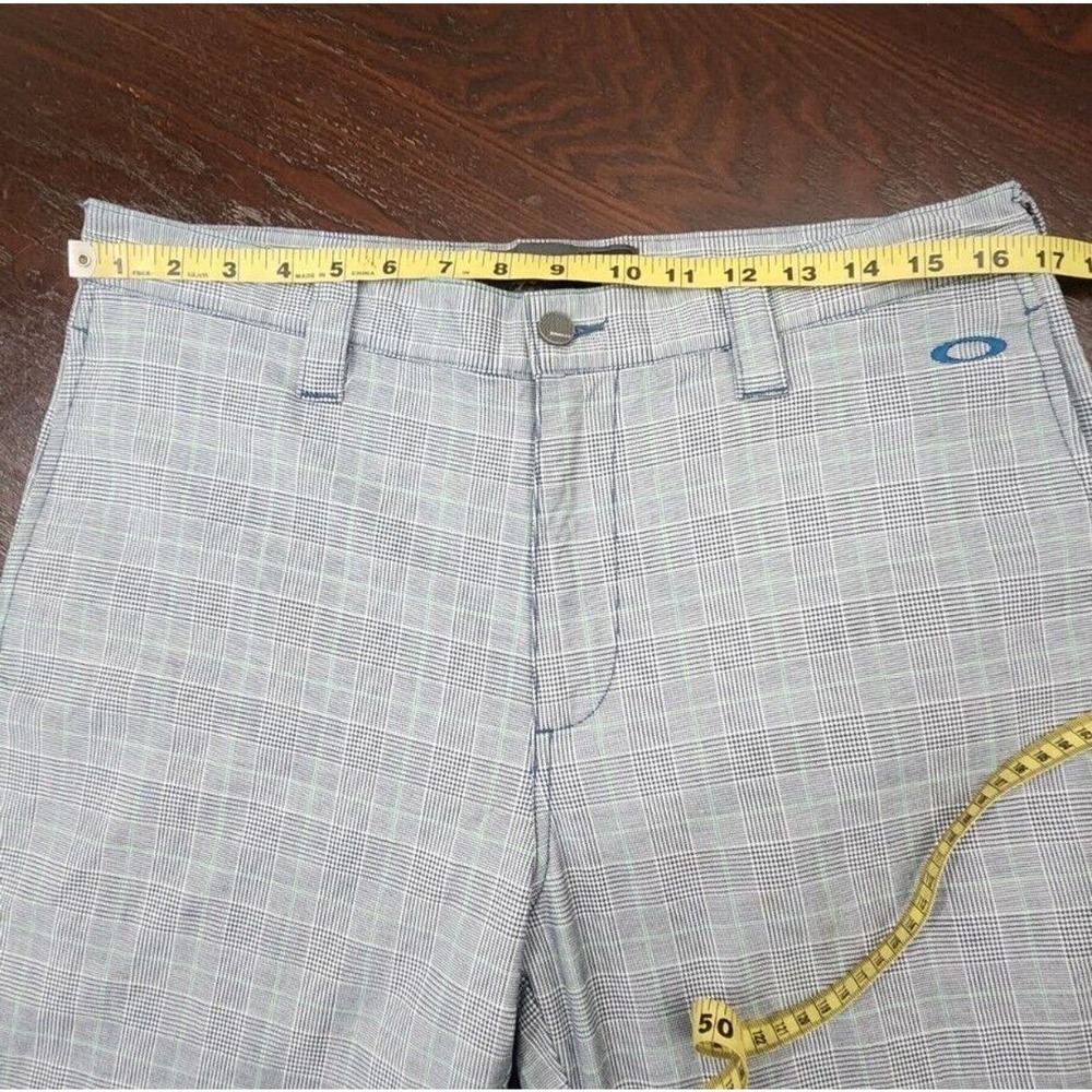 Oakley Pants Mens 34W‎ Grey Plaid Straight Leg Golf Casual Slacks Trousers - Picture 10 of 10